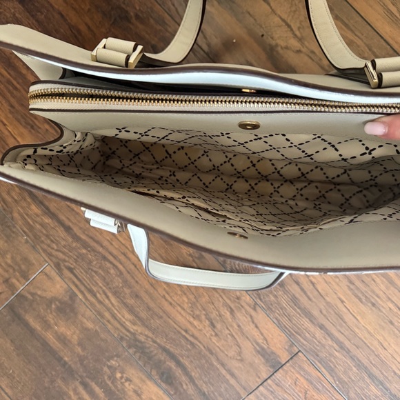 kate spade Structured Grey Work Tote with Gold Accents - Picture 4 of 6